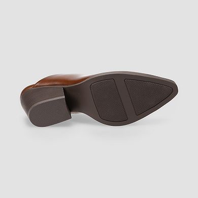 LC Lauren Conrad Muzzano Women's Pointed Toe Heeled Mules