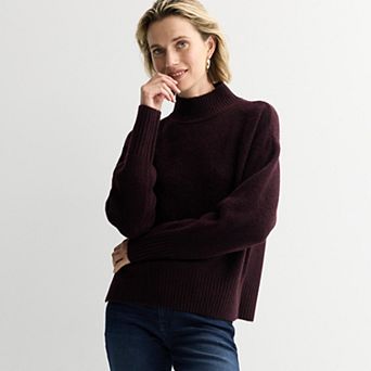 Women's Nine West Mockneck Pullover Sweater Top