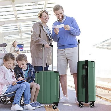 Hardside Luggage Set of 3 Spinner Lightweight Suitcase Sets