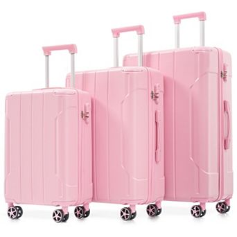 Hardside Luggage Set of 3 Spinner Lightweight Suitcase Sets