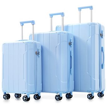 Hardside Luggage Set of 3 Spinner Lightweight Suitcase Sets