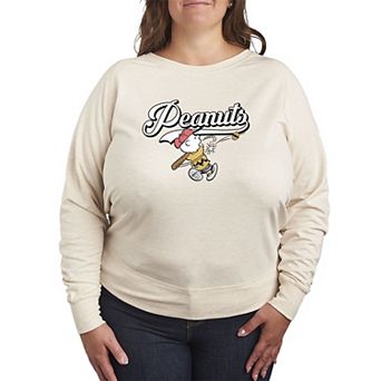 Plus Size Peanuts Easter Egg French Terry Long Sleeve Tee