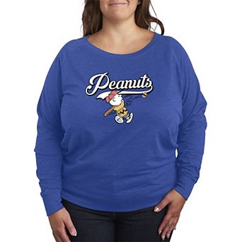 Plus Size Peanuts Easter Egg French Terry Long Sleeve Tee