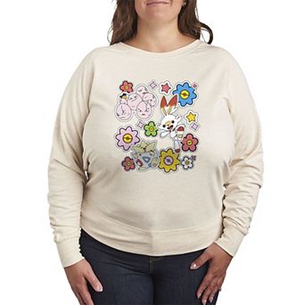 Plus Size Pokémon Easter Collage French Terry Long Sleeve Tee
