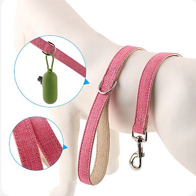 Dog Leash Lightweight Soft Comfort Cotton-Linen Pet Training Leash 4ft and 5ft