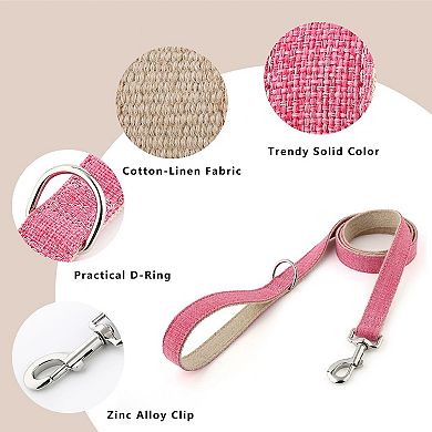 Dog Leash Lightweight Soft Comfort Cotton-Linen Pet Training Leash 4ft and 5ft
