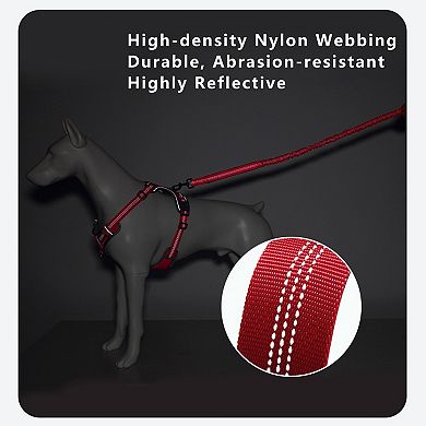 Dog Leash Reflective Comfort Dual Handle Elastic Pet Training Leash Two Length