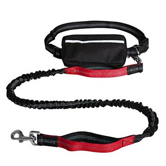 Hands Free Dog Leash Adjustable Reflective Running Belt Bag Walking Jogging with Medium Large Dogs