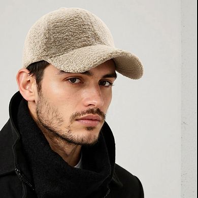 Cozy Plush Textured Baseball Cap with Soft Fleece Feel