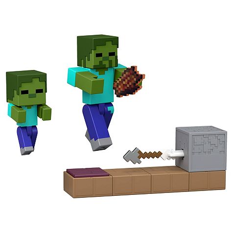 Детские фигурки Mattel Minecraft 2 pc Redstone Charged Zombie Arrow Trap Action Figure Set