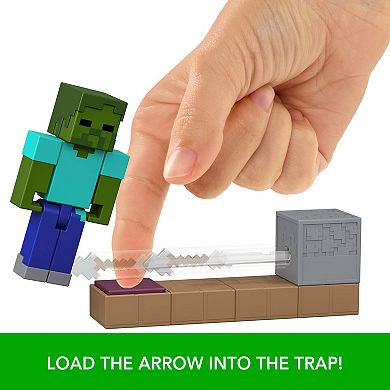 Mattel Minecraft 2-Piece Redstone Charged Zombie Arrow Trap Action Figure Set