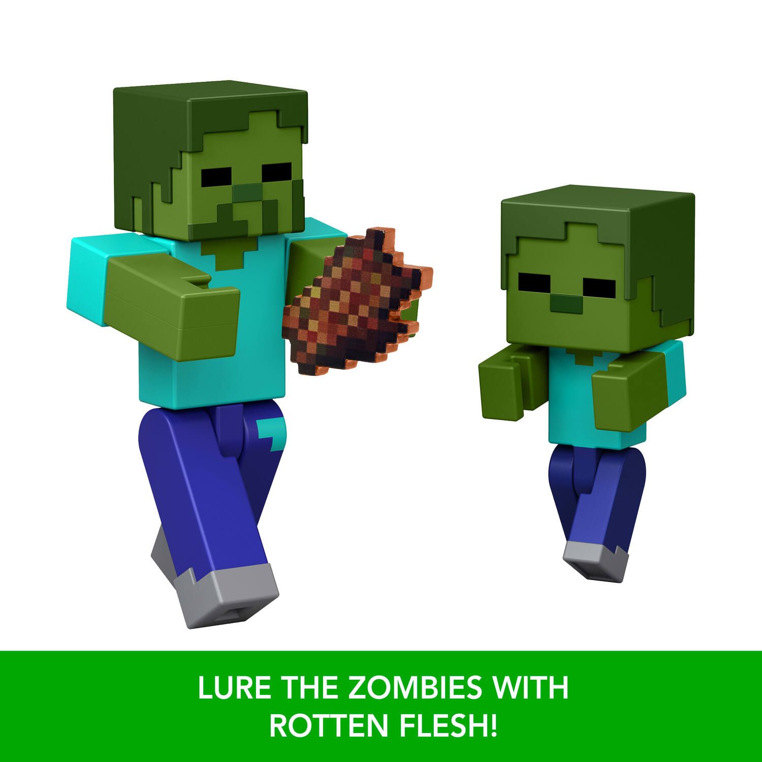 Детские фигурки Mattel Minecraft 2 pc Redstone Charged Zombie Arrow Trap Action Figure Set — фото 4
