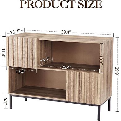 IDEALHOUSE Wave Pattern Console Table