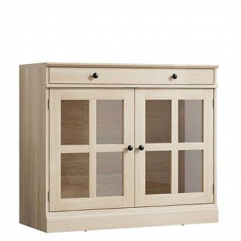 IDEALHOUSE Sideboard Cabinet with Glass Door and Drawer