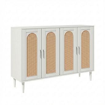 IDEALHOUSE Rattan Sideboard with Built-in Power Outlet