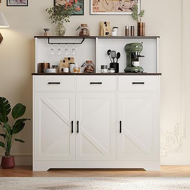 IDEALHOUSE Buffet Cabinet with Drawers and Doors