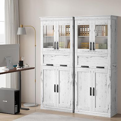 IDEALHOUSE Tall Bathroom Cabinet with 4 Doors