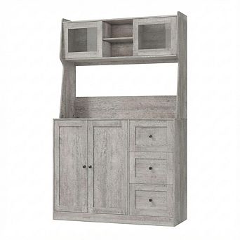 IDEALHOUSE Tall Kitchen Pantry Cabinet with LED Lights