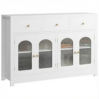 IDEALHOUSE Farmhouse Buffet Sideboard Cabinet