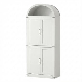 IDEALHOUSE Arched Bookcase with Glass Doors