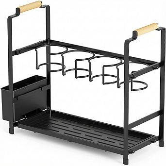 IDEALHOUSE Double Layer Water Bottle and Cup Organizer Rack