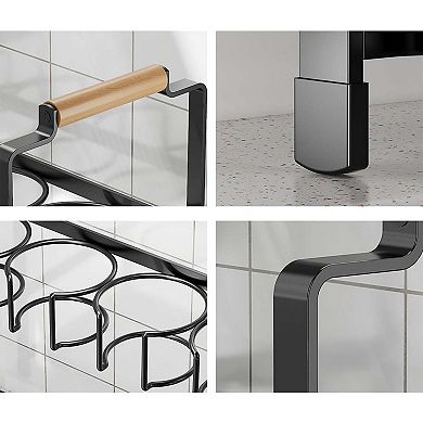 IDEALHOUSE Double Layer Water Bottle and Cup Organizer Rack