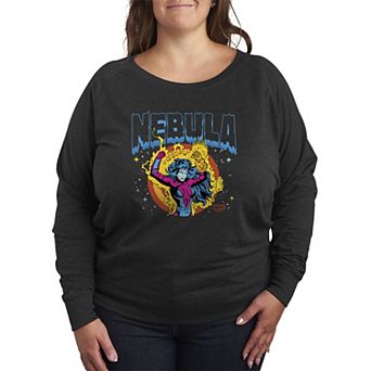 Plus Size Marvel Guardians Of The Galaxy Nebula French Terry Long Sleeve Tee