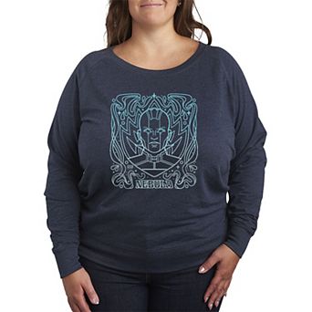 Plus Size Marvel Guardians Of The Galaxy Nebula Nouveau French Terry Long Sleeve Tee
