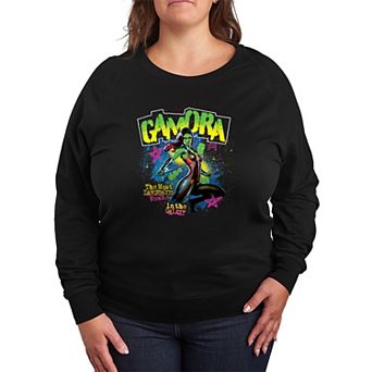 Plus Size Marvel Gamora The Most Dangerous Woman In The Galaxy French Terry Long Sleeve Tee
