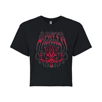 Juniors' Star Wars Darth Maul Heavy Metal Cropped Tee