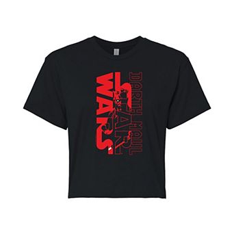 Juniors' Star Wars Darth Maul Logo Cropped Tee