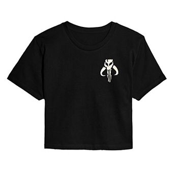 Juniors' Star Wars The Mandalorian Icon Cropped Tee