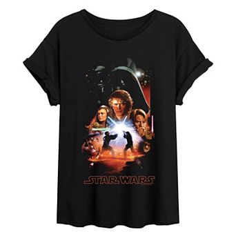 Juniors' Star Wars Revenge Of The Sith Oversized Tee