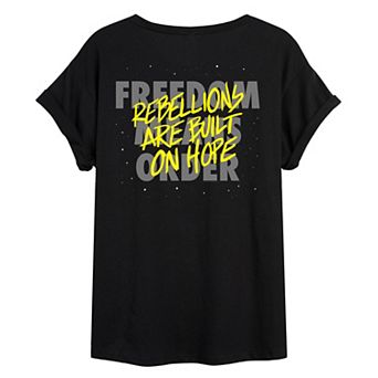 Juniors' Star Wars Rebellions Are Built On Hope Oversized Tee