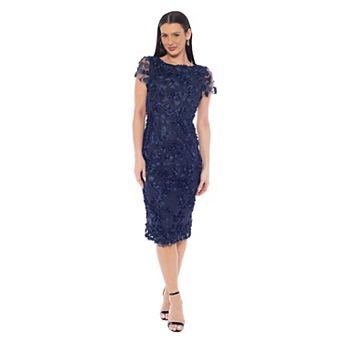 Women's Cap Sleeves Floral Midi Dress