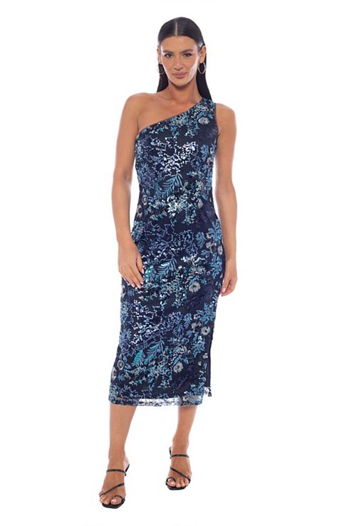 Женские платья One Women's One Shoulder Embroidered Maxi Dress