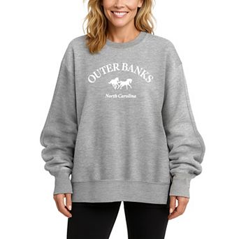 Women's Outer Banks, North Carolina Oversized Fleece Crew Sweatshirt