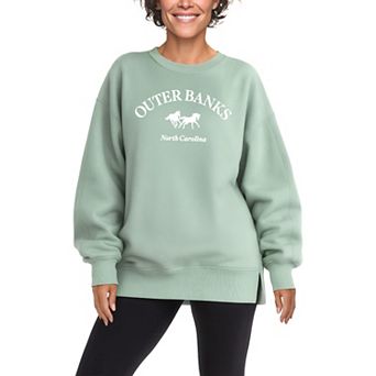 Women's Outer Banks, North Carolina Oversized Fleece Crew Sweatshirt