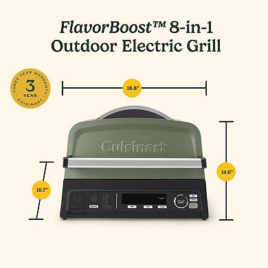 Cuisinart Outdoor FlavorBoost™ 8-in-1 Electric Grill
