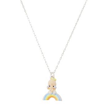 Precious Moments Fine Silver Plated Angel Rainbow Pendant Necklace