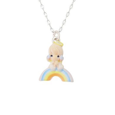 Precious Moments Fine Silver Plated Angel Rainbow Pendant Necklace