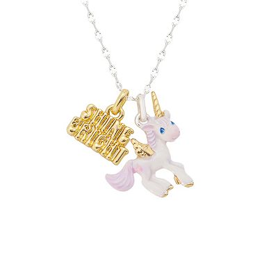 Precious Moments Fine Silver Plated "Shine Bright" Unicorn Pendant Necklace