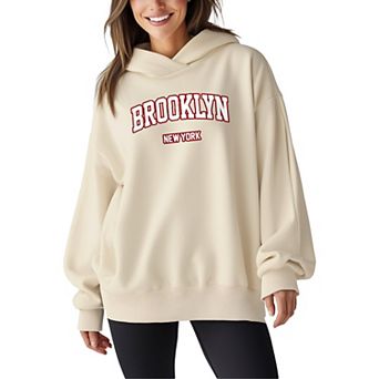 Women's Brooklyn, New York Collegiate Oversized Fleece Hoodie Sweatshirt