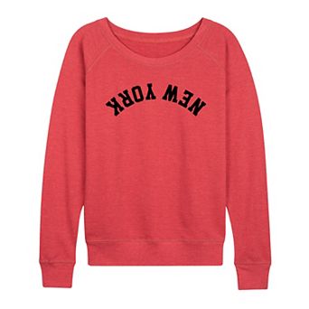 Women's New York Upside Down French Terry Long Sleeve Tee