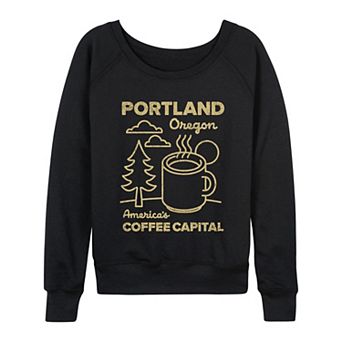 Women's Portland, Oregon Coffee Capital French Terry Long Sleeve Tee
