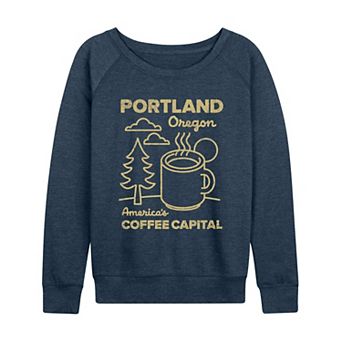 Women's Portland, Oregon Coffee Capital French Terry Long Sleeve Tee