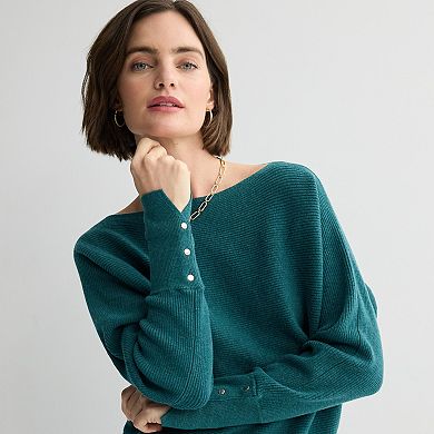 Women's Nine West Dolman Sweater With Buttons