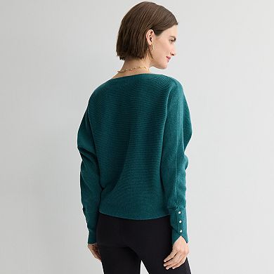 Women's Nine West Dolman Sweater With Buttons