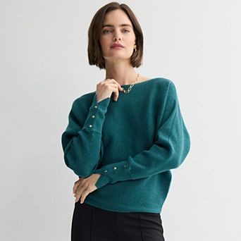 Women's Nine West Dolman Sweater With Buttons