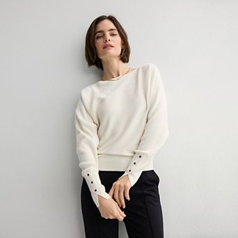Women's Nine West Dolman Sweater With Buttons